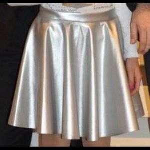Silver Metallic girls skirt.